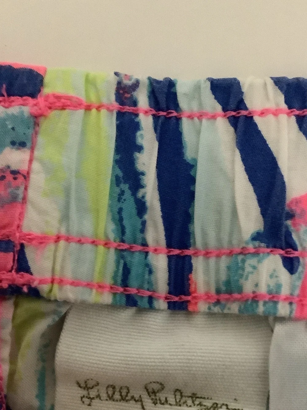 Lilly‎ Pulitzer Pink Multi-Leaf Print Athletic Shorts